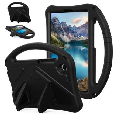 Imagem de YRH Capa para Lenovo Tab One 22.1 cm 2025, capa para tablet infantil EVA à prova de choque com alça de apoio (preto)