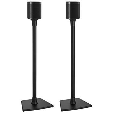 Imagem de SANUS Suportes de alto-falante sem fio projetados para Sonos One, One SL e Play:1 – Montagem fácil, 15 minutos, gerenciamento de cabos integrado – Preto/Par