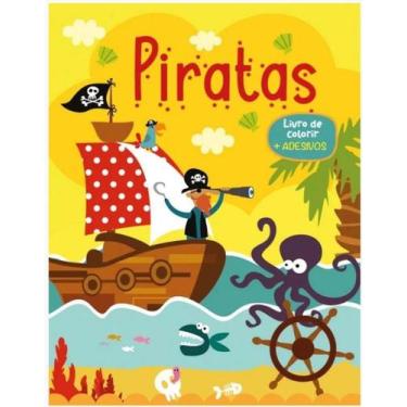 Imagem de Piratas - Livro de colorir + adesivos - PÉ DA LETRA - PE DA LETRA, 3