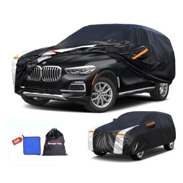 Imagem de Capa para carro BMW X5 100% à prova d'água para todos os climas, presente com toalha, capa de carro SUV de 10 camadas, ajuste personalizado 2007-2026 BMW X5/X5M, capas externas completas para carro