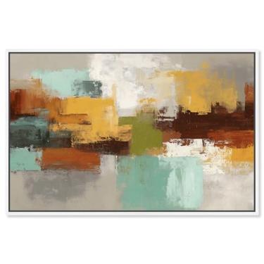 Imagem de Impressão em tela minimalista Tones II arte de parede abstrata por Art Remedy, moldura branca, 61 x 40 cm