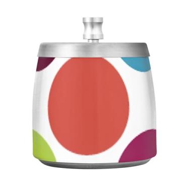 Imagem de Cinzeiro retrô de bolinhas coloridas para maconha, cinzeiro em pé ao ar livre, cinzeiros para fumantes