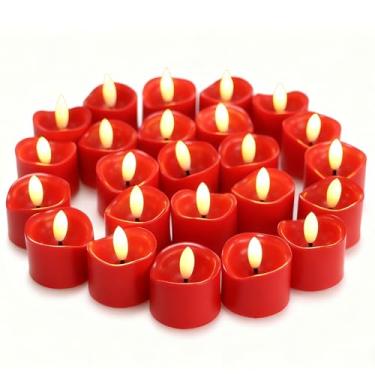 Imagem de CANDLE CHOICE Luzes de chá sem chamas operadas por bateria, pavio preto realista, cintilante, LED cintilante, velas votivas, mesa de festa de casamento, decoração de Halloween, Natal, pilhas, inclusas