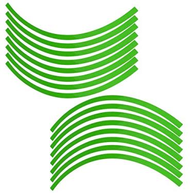 Imagem de Generic Adesivo Refletivo de Fita Decalque de Riscas para Roda de Motocicleta de Carro, Elegante Faixa de Aro de Roda Resistente a UV para Exterior Fresco, 16 Listras para Decoração Durável para
