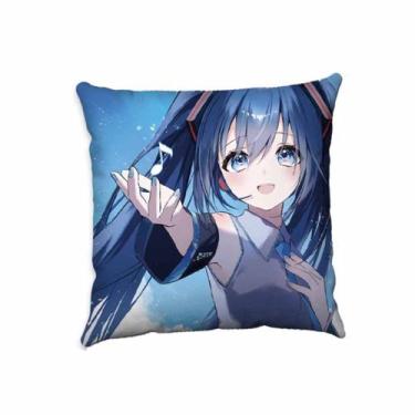 Imagem de Capa de almofada decorativa Hatsune Miku Anime 45x45cm - yiweisai
