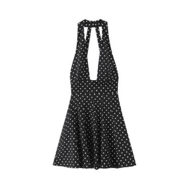 Imagem de Vestido De Verão Sexy Com Estampa De Poá, Sem Mangas E Costas Descober