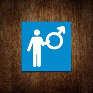 Imagem de Placa De Banheiro - Masculino - Quadrado (27X35) - Sinalizo