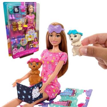 Imagem de Boneca barbie Festa do Pijama com Filhotes HXN01 - Mattel