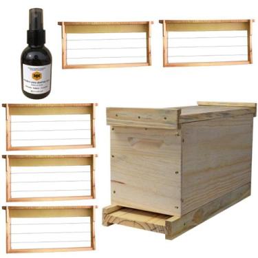 Imagem de Caixa Isca Nucleo Pinus Abelha Europeia Apis + Atrativo + Cera - Apiar