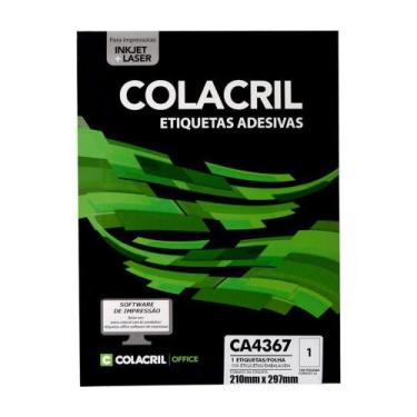 Imagem de Etiqueta Adesiva Colacril A4 CA4367 210x297mm C/100