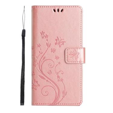 Imagem de TUWZID Capa para celular Samsung Galaxy A16 5G carteira, Galaxy A16 5G capa carteira para mulheres homens couro suporte magnético capa flip capa para Samsung Galaxy A16 5G (B ouro rosa)