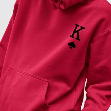 Imagem de Blusa Moletom Genuine Grit Masculina Estampada Algodão 30.1 Rei, Vinho