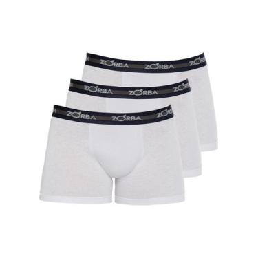 Imagem de Kit com 3 Cuecas Boxer Zorba 702, Branco, G
