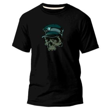 Imagem de Camiseta Algodão Premium Estampa Digital Caveira de Mar - Pavesi, Pret