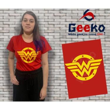 Imagem de Baby Look Mulher Maravilha - Wonder Woman - Geeko, Vermelho, P