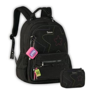 Imagem de Kit Mochila Luluca Costas Youtuber Estojo Necessáire Meninas Cor:Lilás