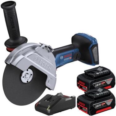 Imagem de Esmerilhadeira Angular 7POL 18V GWS 18V-180 PC com 2 Baterias e Carreg