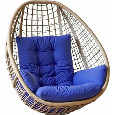 Imagem de Almofada para cadeira suspensa tipo ovo, para uso interno e externo, ideal para cestos suspensos e redes de balanço, com apoio de braço (OnlyCushion)