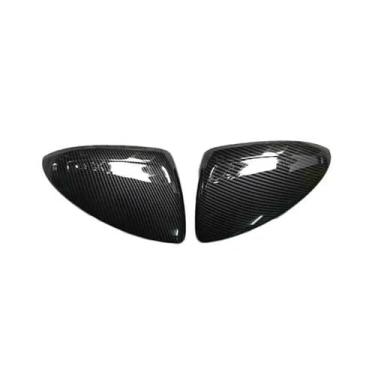 Imagem de Compatível com chevrolet cruze 2017-2019 adesivo de carro retrovisor espelho lateral capa asa tampa exterior porta traseira caso guarnição escudo carbono(Carbon)