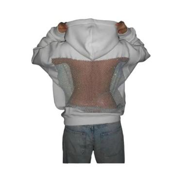 Imagem de Moletom Gótico Feminino Com Capuz Em Malha Oca Translucida, Pulôver De