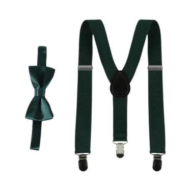 Imagem de Conjunto De Suspensórios Ajustáveis Com Gravata Borboleta Para Criança