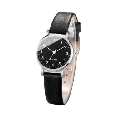 Imagem de Relógio De Pulso Feminino Com Mostrador Pequeno E Pulseira De Couro, R