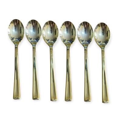 Imagem de Kit 36 Colheres Sobremesa Dourada Plástico 12,8Cm Festas