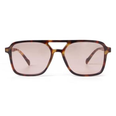 Imagem de Óculos de Sol Grandes e Modernos para Homens e Mulheres, com Lentes Marrons Vintage, Armação com Rebites e Proteção UV (2)