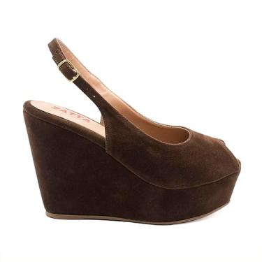 Imagem de Sandália Zatta Anabela Peeptoe Anita (Marrom, BR, Adulto, Numérico, 34)