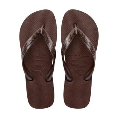 Imagem de Chinelo Feminino Havaianas Top Tiras Marrom, 37/3, Marrom