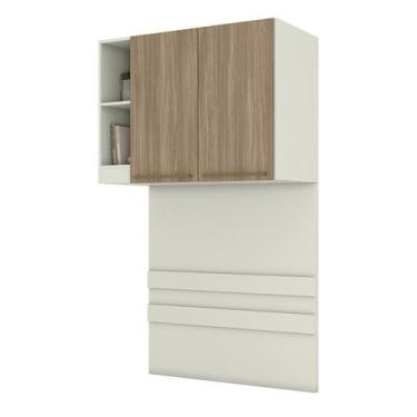 Imagem de Ponte Solteiro Modulado Seletto 2 Portas - Móveis Henn  Areia/Jequitib