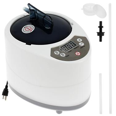 Imagem de MABCIRY Máquina de vaporizador de sauna, gerador de panela de vapor de grande capacidade 1000w Us 3l com proteção, vaporizador de sauna portátil, vaporizador de sauna eficiente para banheira, sala de