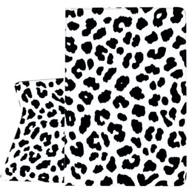 Imagem de ZHJLZQAI Capa para Samsung Galaxy Tab A11 / Tab A9 de 8,7 polegadas 2025/2023, couro protetor fino, despertar/hibernar automaticamente, suporte de ângulo de visão ajustável. Estampa de vaca