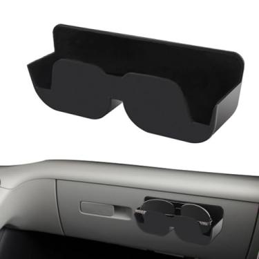 Imagem de Porta-Óculos de Sol para Carro - Organizador Semiaberto Com Adesivo,Porta Óculos Para Visor Com Revestimento De Veludo,Para Condutores De Automóvel SUV Caminhão Sedan Dashboard