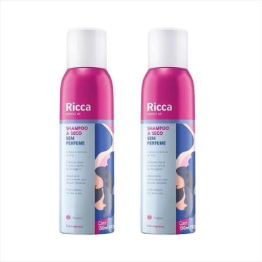 Imagem de Kit Ricca Shampoo A Seco Sem Perfume 150ml 2 Unidades