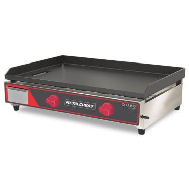 Imagem de Chapa Bifeteira A Gás Light Metalcubas CBG800L Área 80x52,5cm Chapa 6,4mm Inox 12030G(10391)
