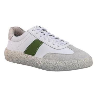 Imagem de Sapatênis Branco e Verde Entressola Texturizada Democrata-Masculino