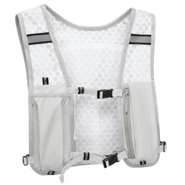 Imagem de LUMINFLY Colete de hidratação para corrida, ajustável, malha respirável, segurança refletiva