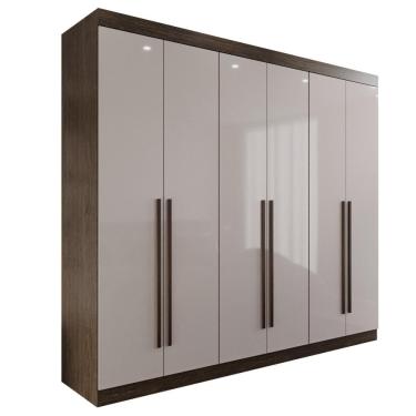 Imagem de Guarda-roupa Casal 100% Mdf 6 Portas 4 Gavetas Grécia Neve