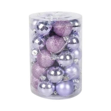 Imagem de Bolas De Natal De 4cm, 34 Peças, Enfeites Para Decoração De Árvore, De