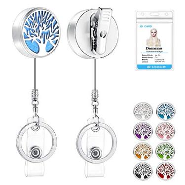 Imagem de SAM & LORI Clipes de crachá retráteis, porta-crachás de identificação de professor, carretéis de crachá, clipe jacaré, presentes de agradecimento, para funcionários, professores, carretel de crachá