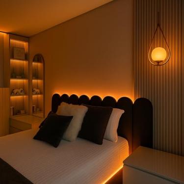 Imagem de Kit Cabeceiras Nuvem Infatil Estofada Cerquinha Modular Cama Solteiro Casal King Queen 45X20 Módulos Adesivos (Preto, Solteiro)