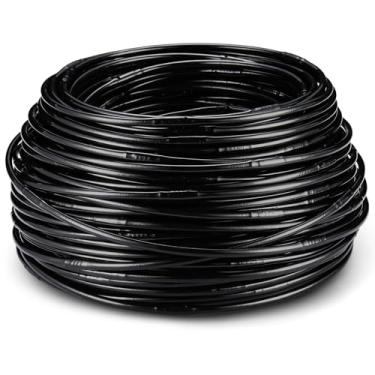 Imagem de Nuanchu Tubo hidropônico de irrigação por gotejamento de 90 m 1/10.2 cm com espaçamento de emissor de 9,8 polegadas, tubulação de distribuição em branco, linha de gotejamento, irrigação para sistema