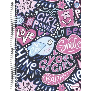 Imagem de Caderno Universitário Animativa, 20 Matérias, Capa Dura, Kbom Feminino, 400 Folhas, Pacote com 2
