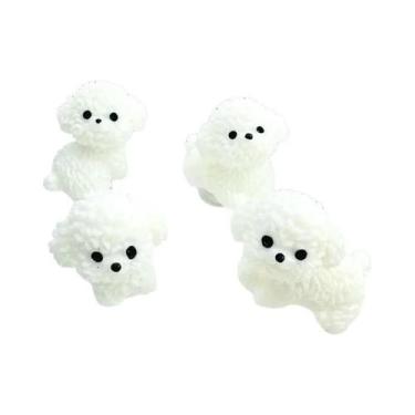 Imagem de Conjunto De 4 Berloques Luminosos Brancos Para Sapatos De Cachorrinho,