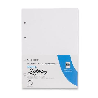 Imagem de Refil Caderno Argolado 30FLS Offset 180g Lettering 17x24 - Cicero
