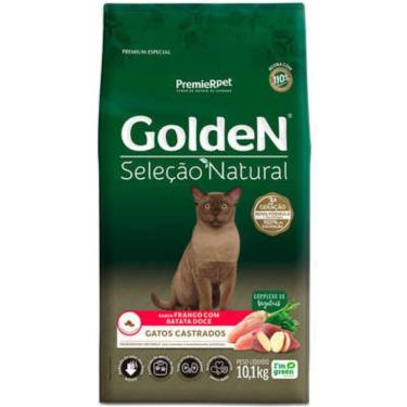 Imagem de Ração Seca Golden Seleção Natural Frango com Batata Doce para Gatos Castrados - 10,1Kg