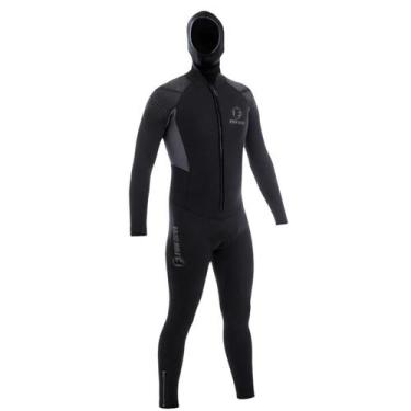 Imagem de Conjunto Roupa Rocas 5 mm e Colete com Capuz Roupa com Ziper Frontal e