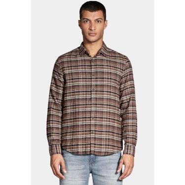Imagem de Camisa Aramis Manga Longa Regular Marrom-Masculino