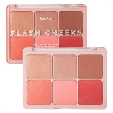 Imagem de Paleta De Blush e Iluminador Ruby Rose Flash Cheeks Hb-m1000